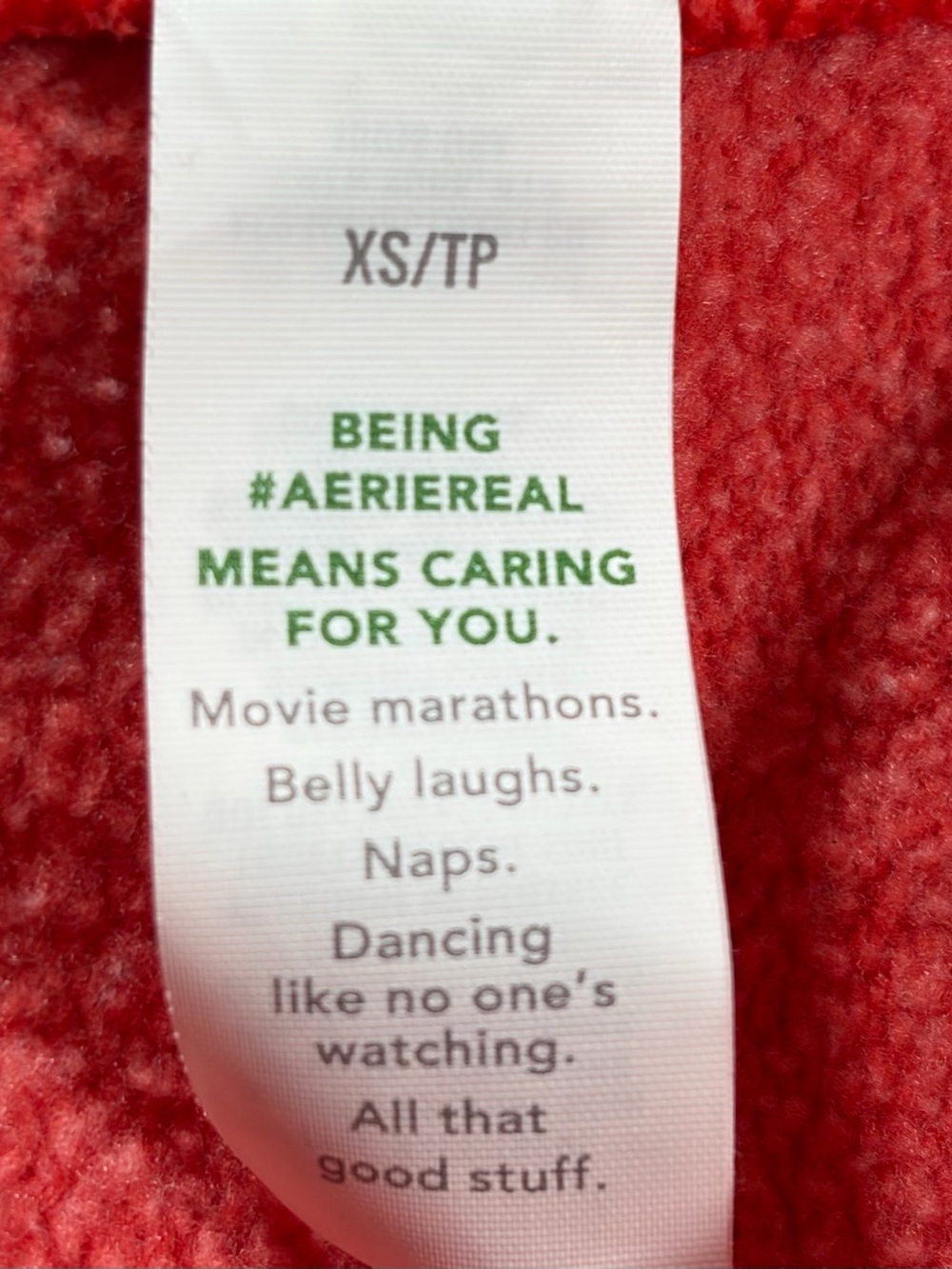 Aerie Getaway Sweatshirt Bright Red (XS) - Picture 11 of 13